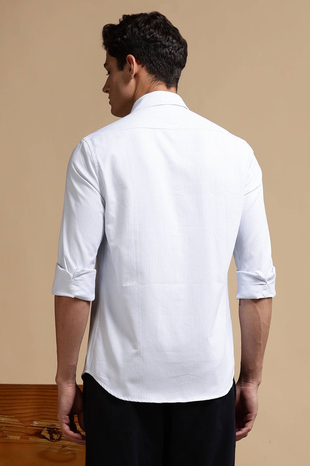 Eszett Men Embroidered Casual White Shirt - Buy Eszett Men