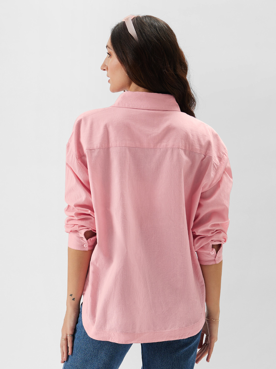 Image of The Souled Store Women Solid Casual Pink Shirt