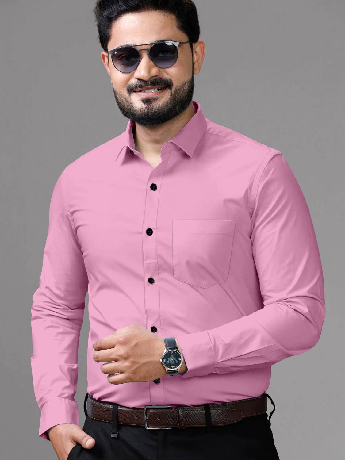 DHADUK Men Pink Formal Shirt - Image 3