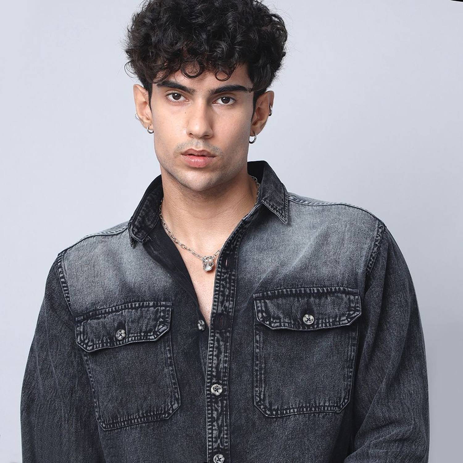 D Finish Men Black Casual Shirt - Image 5
