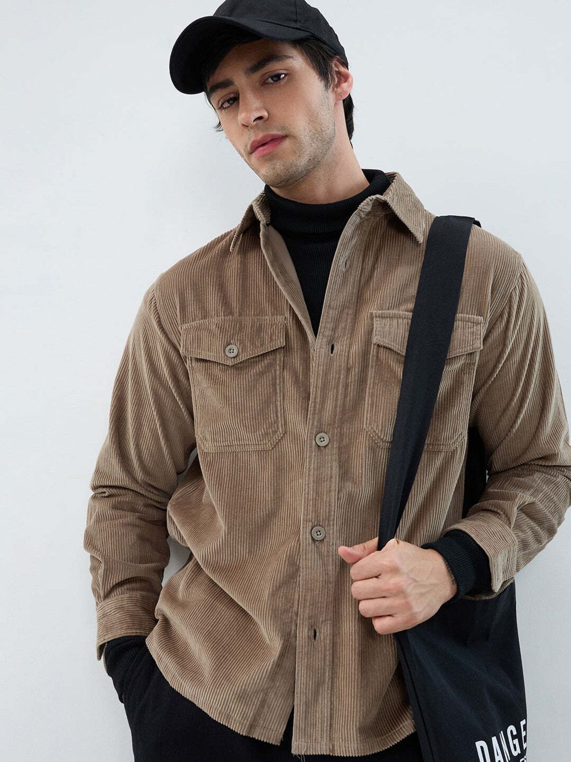 Image of VASTRADO Men Regular Fit Solid Cut Away Collar Casual Shirt