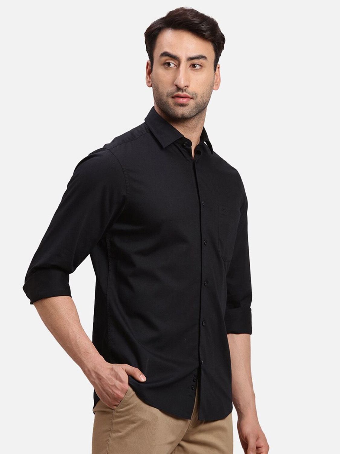 Image of COLORPLUS Men Regular Fit Solid Casual Shirt