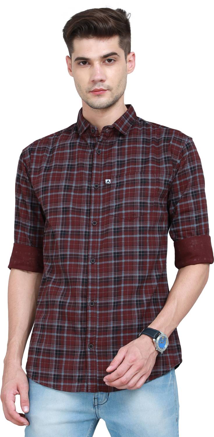 AIDAN PAUL Men Checkered Casual Multicolor Shirt