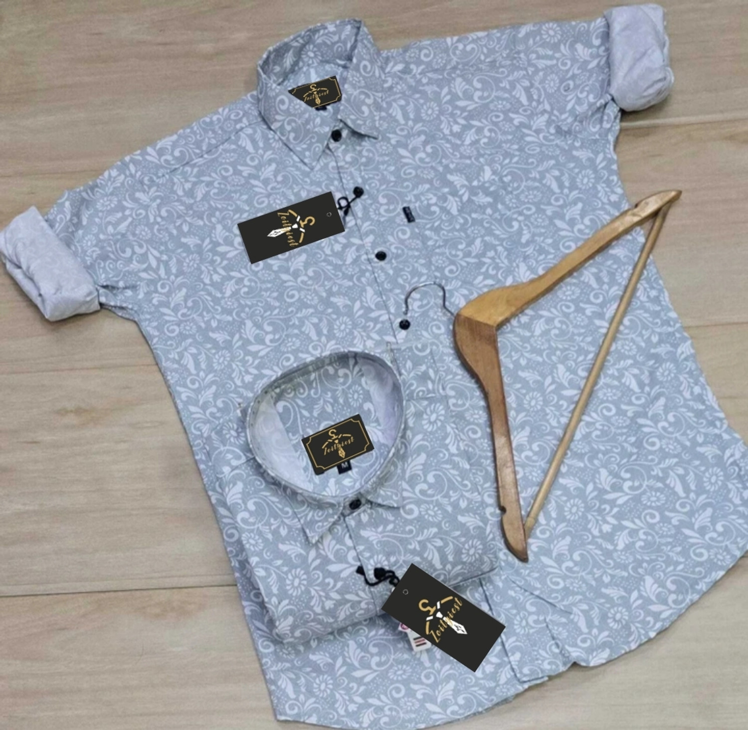 Image of Zoitgiest Men Printed Casual White Shirt