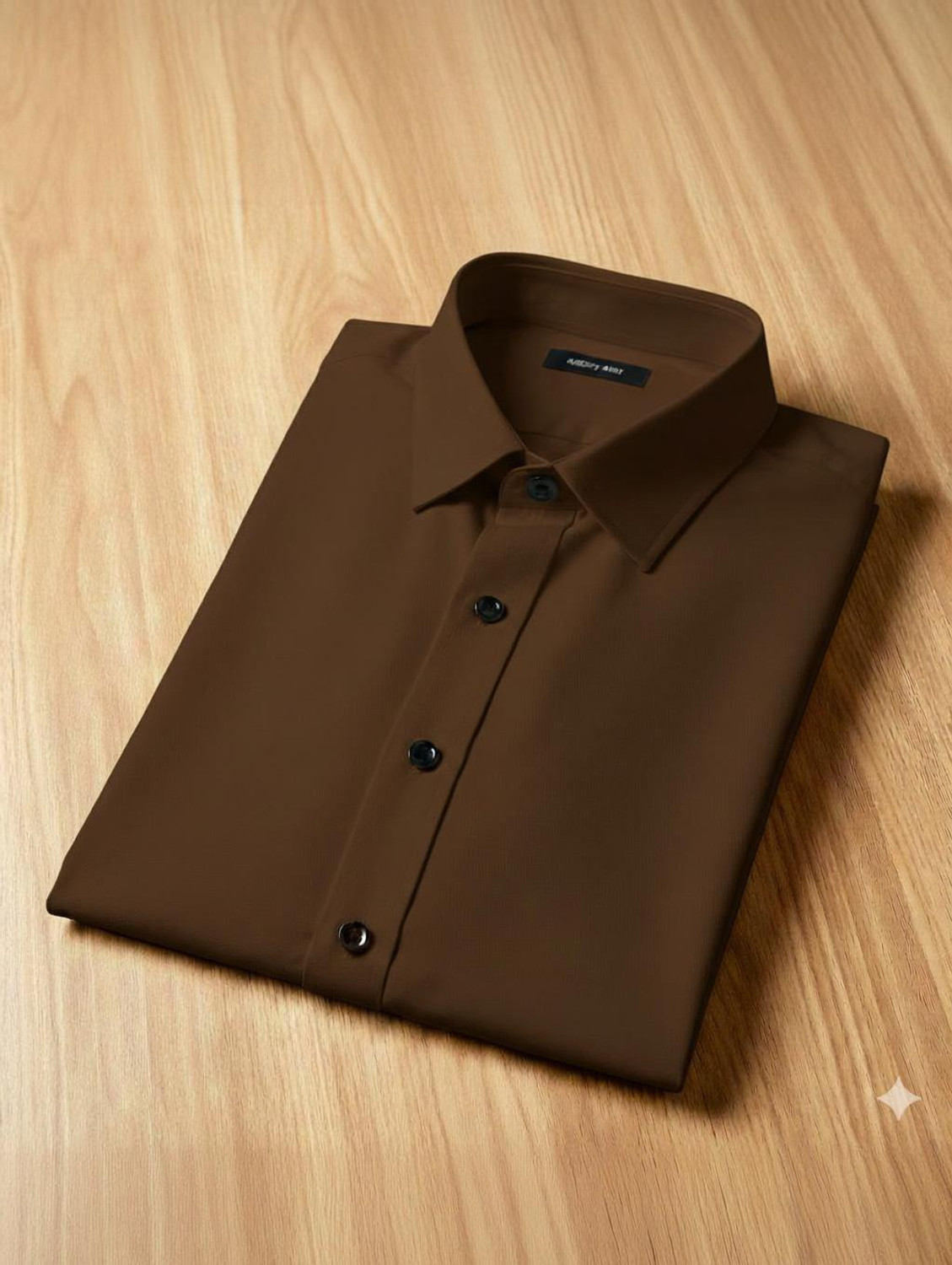 Image of CrisPet Men Solid Casual Brown Shirt