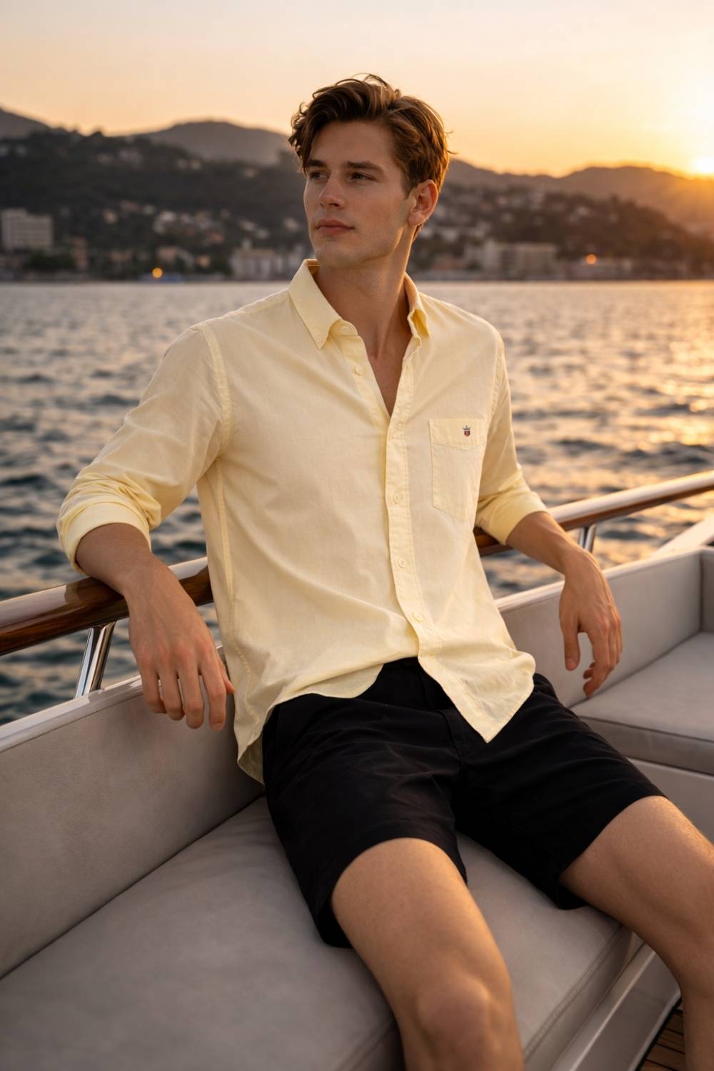 Louis Philippe Men Yellow Casual Shirt - Image 3