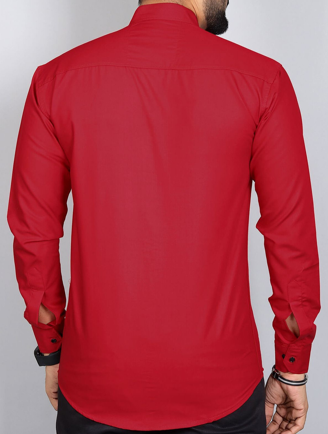 Image of Troonpair Men Solid Casual Red Shirt