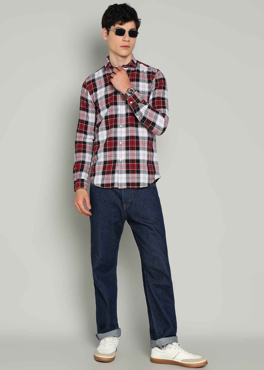 Image of INTEGRITI Men Checkered Casual Multicolor Shirt