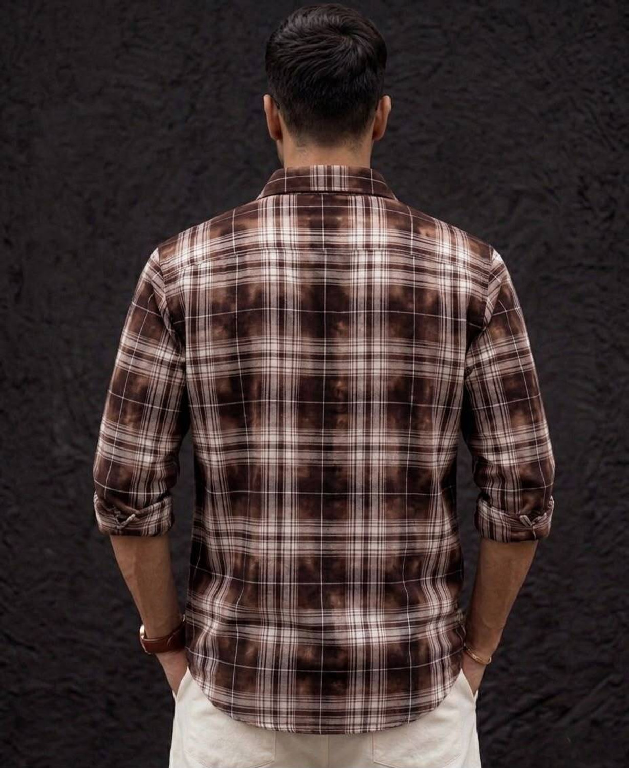 Image of SECARO Men Checkered Casual Multicolor Shirt
