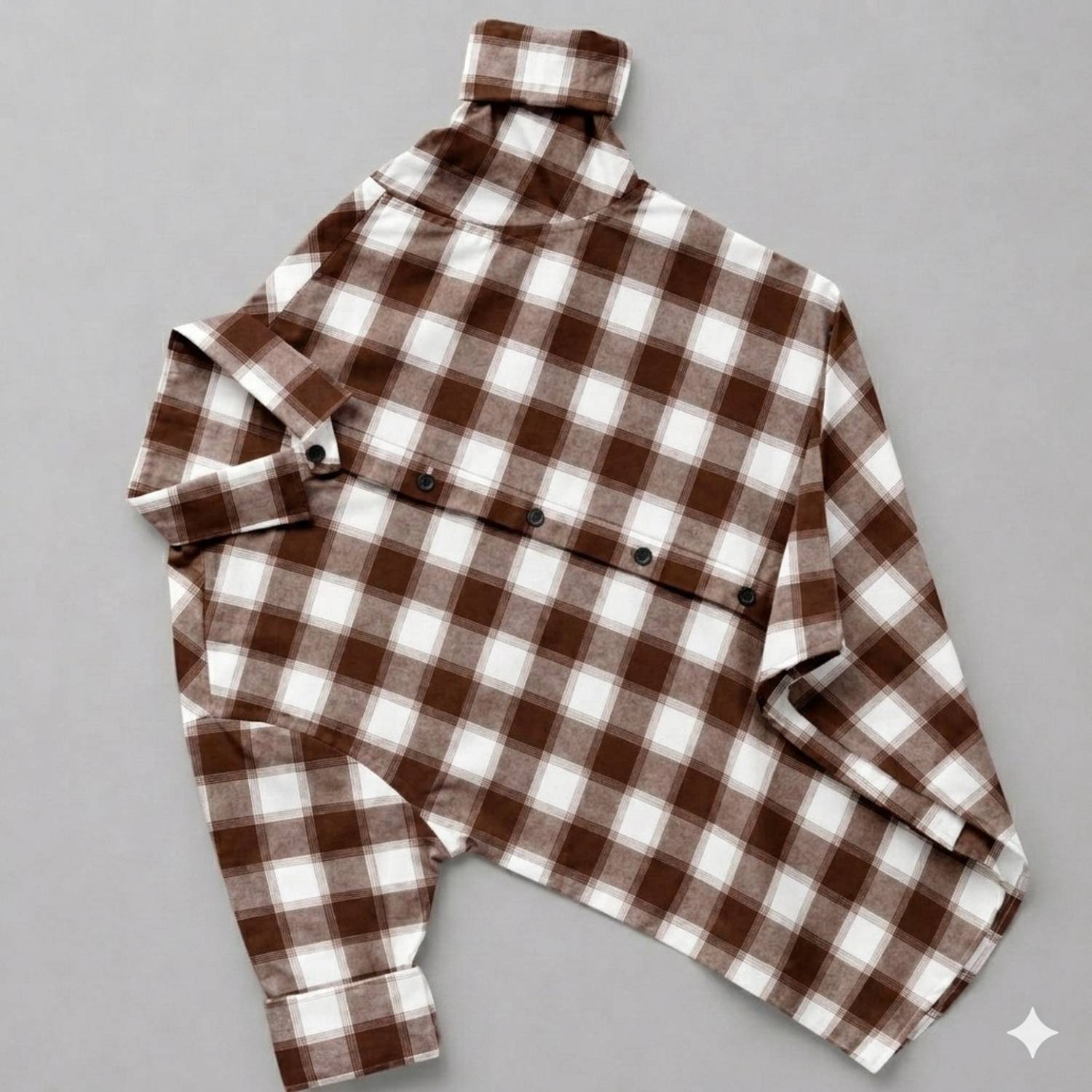 Waridashi Men Checkered White, Brown Shirt - Image 2