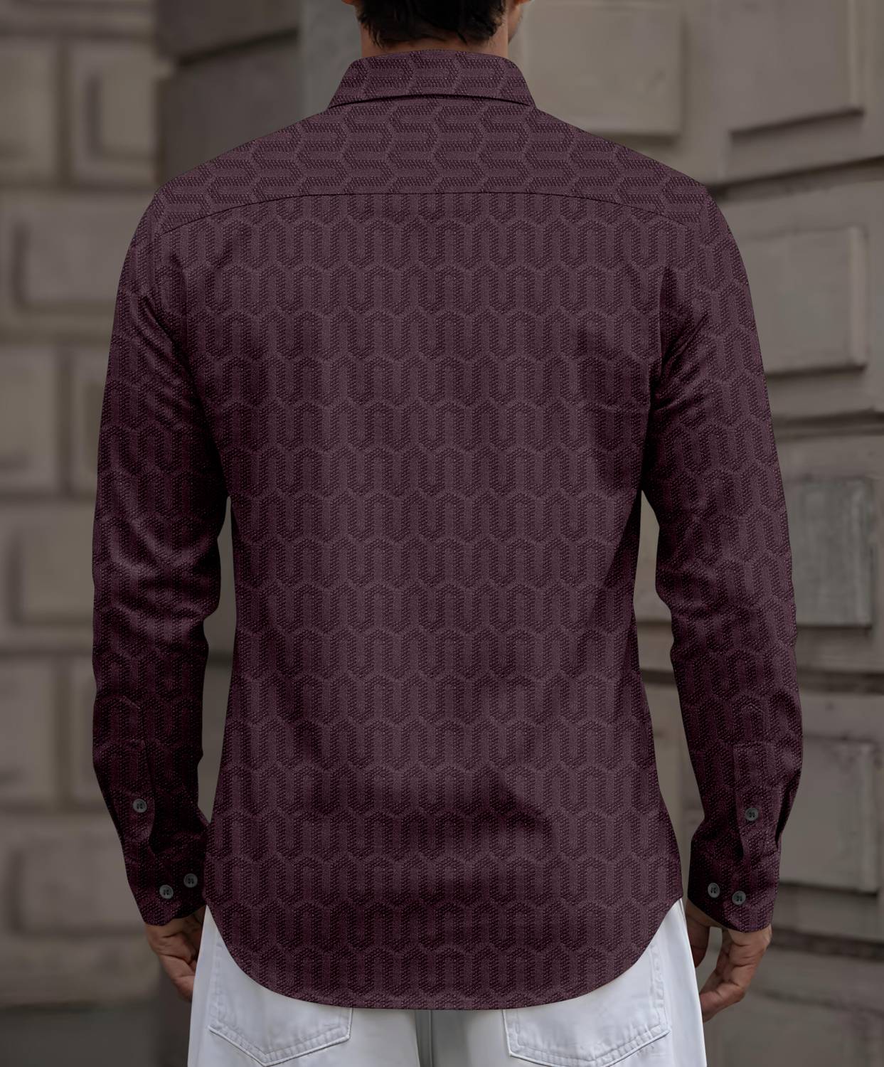 SPOQUE Men Purple Printed Casual Shirt - Image 3