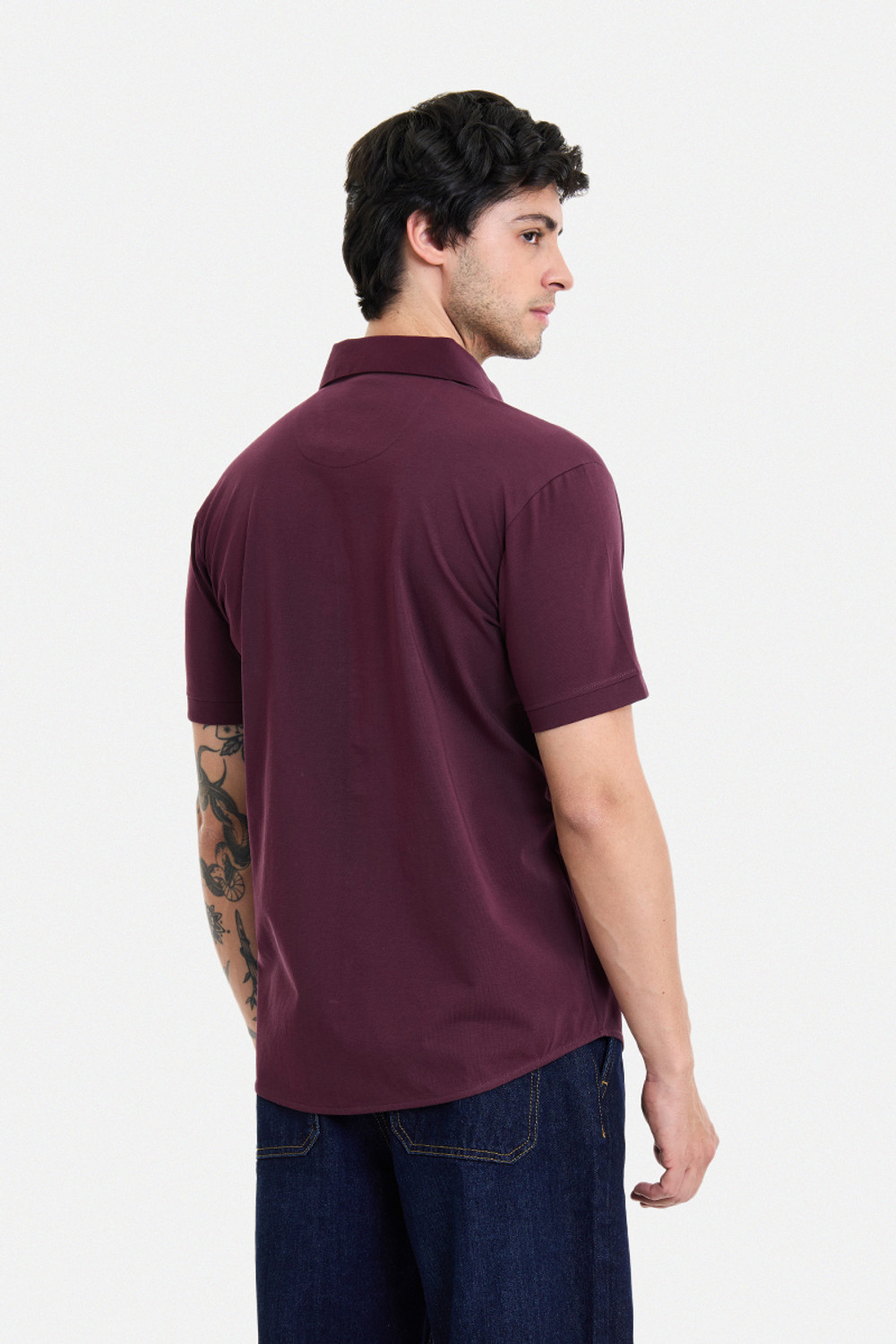Image of Snitch Men Regular Fit Solid Spread Collar Casual Shirt