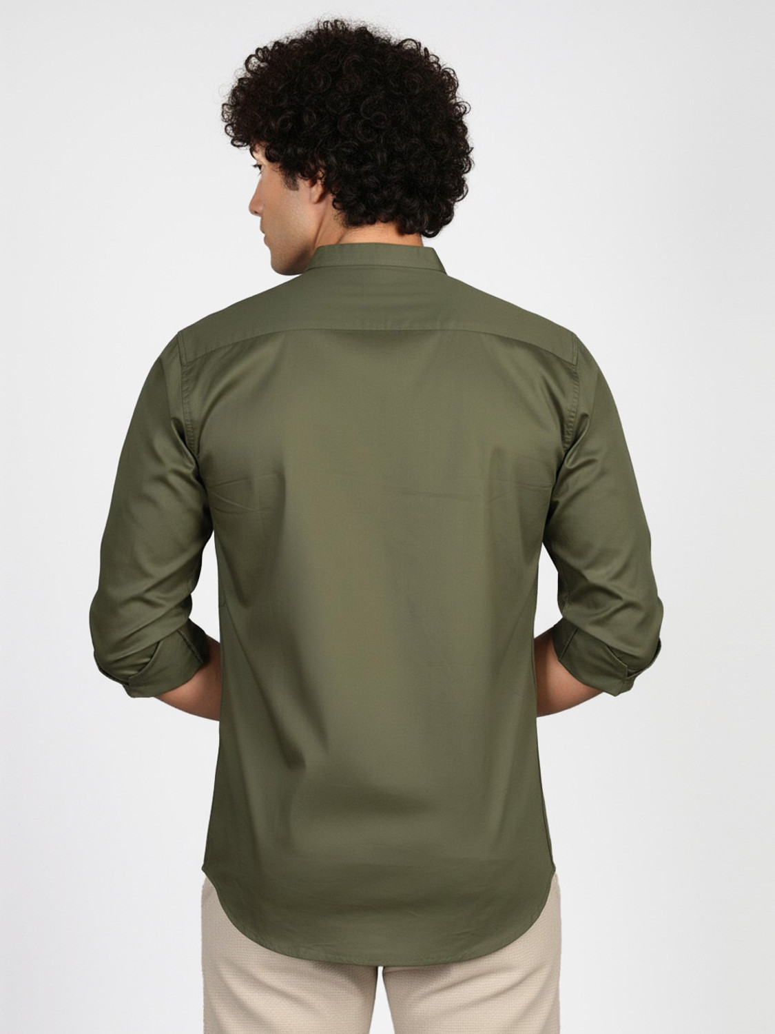 Image of FUBAR Men Solid Casual Green, Pink Shirt