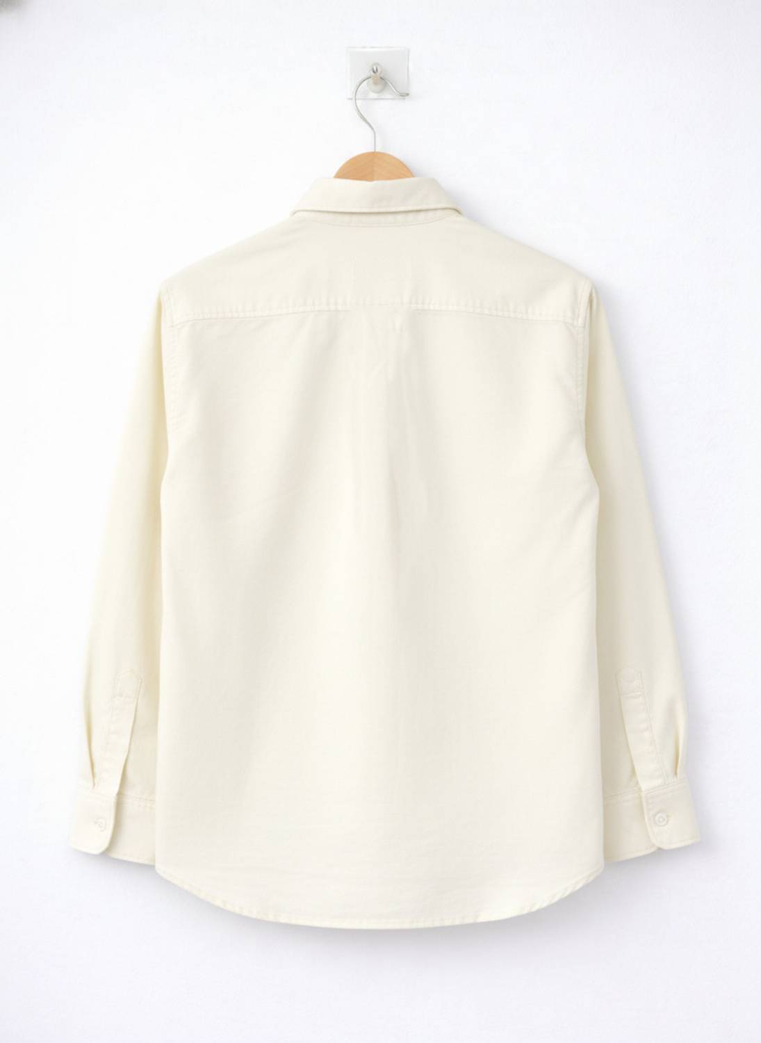 FOXEY Men Solid Casual Cream Shirt - Image 2