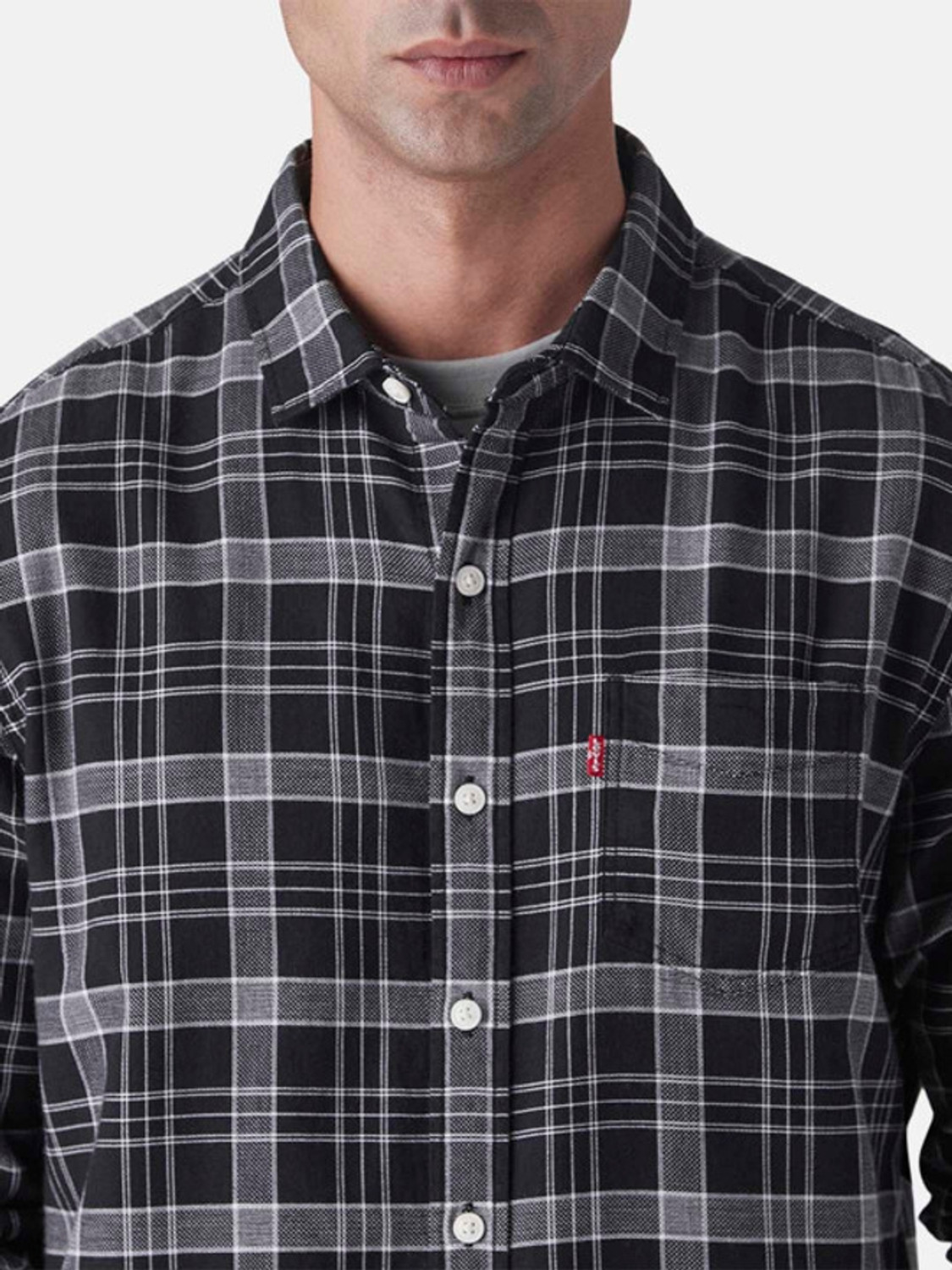 Image of LEVI'S Men Slim Fit Checkered Casual Shirt