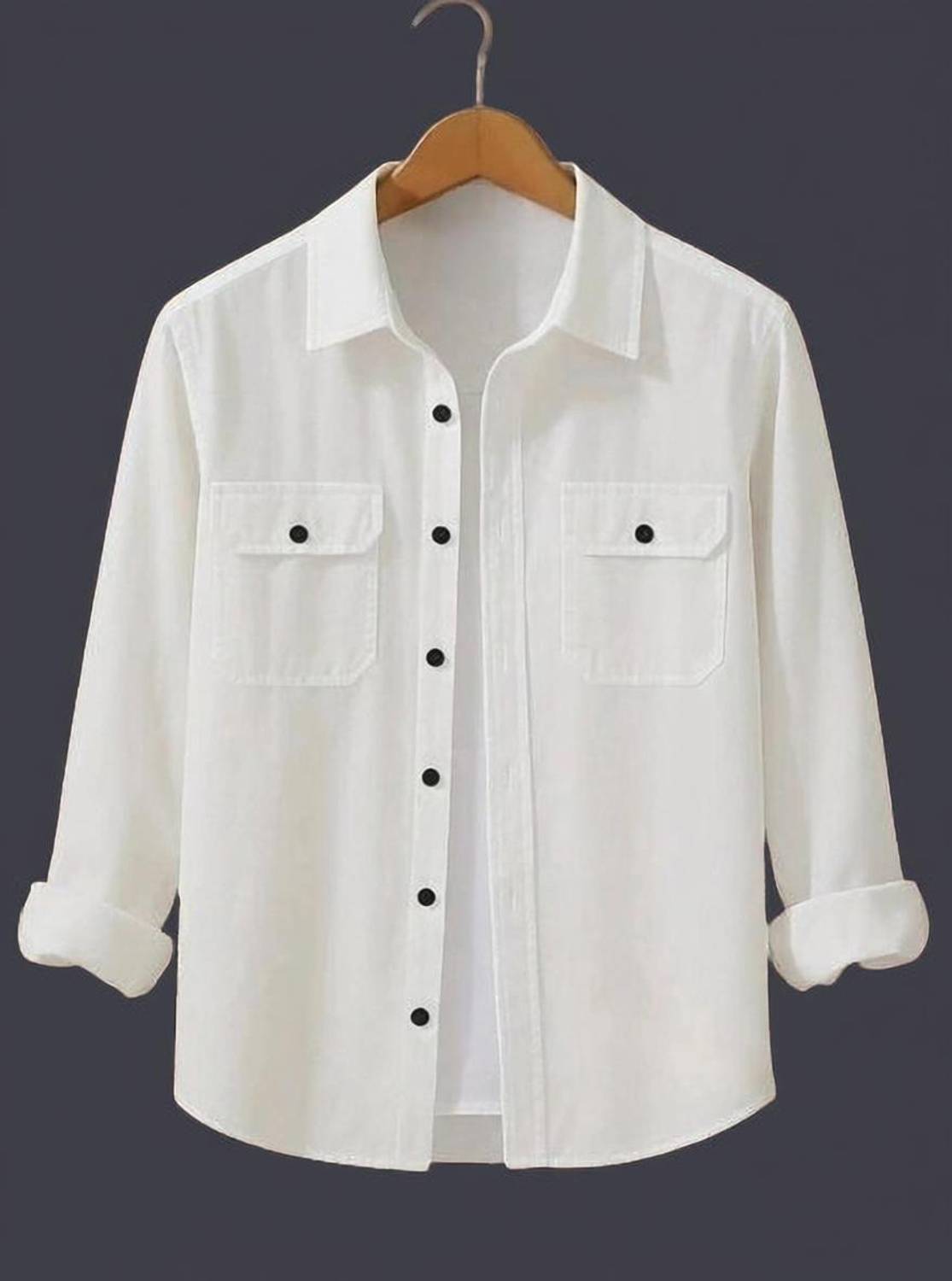 BJM ENTERPRISE Men Solid Casual White Shirt