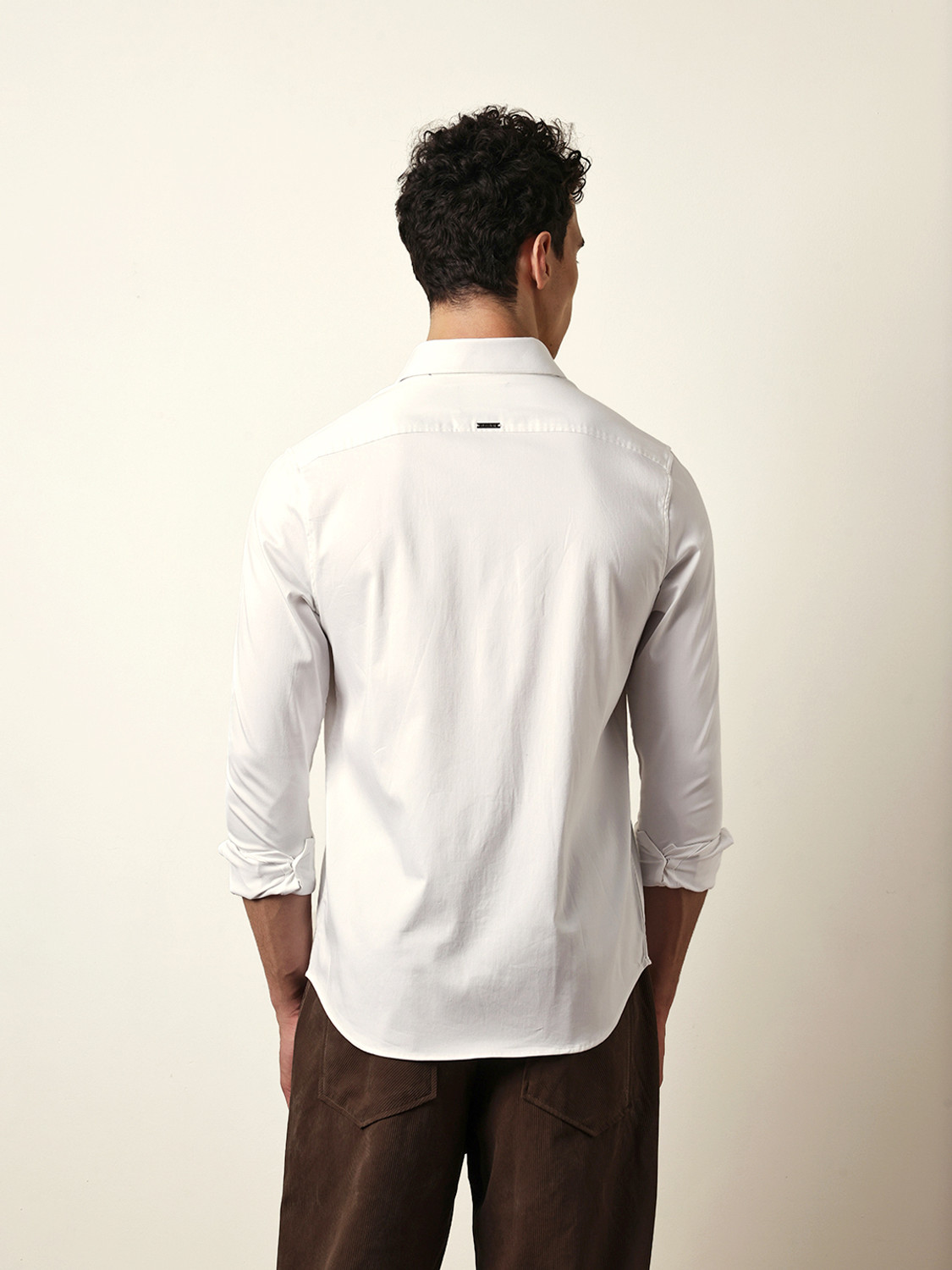 Image of THE BEAR HOUSE Men Solid Party White Shirt