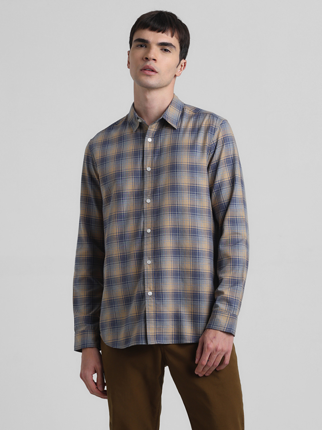 Image of JACK & JONES Men Checkered Casual Multicolor Shirt