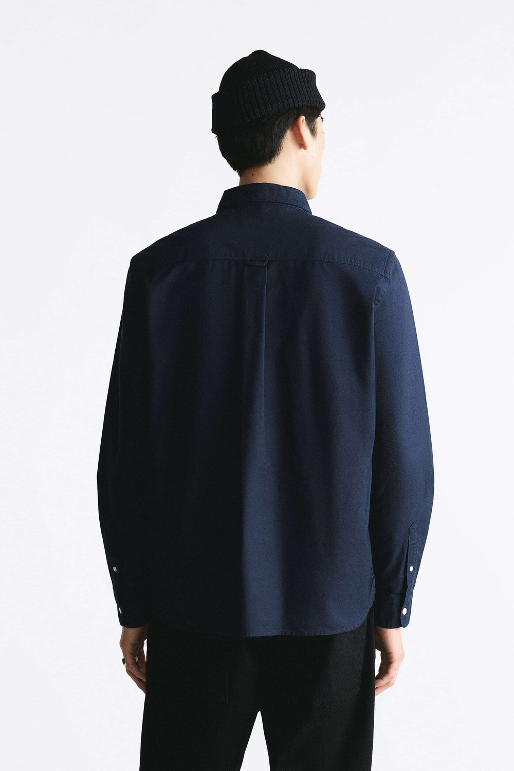 Image of MISCHIEF Monkey Men Solid Casual Blue Shirt