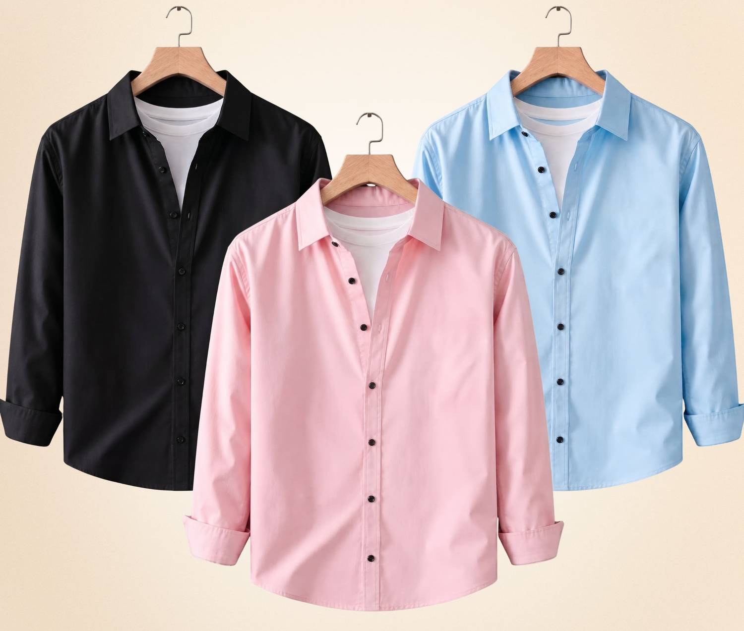 Colix Men Multicolor Casual Shirt Pack of 3 - Image 1