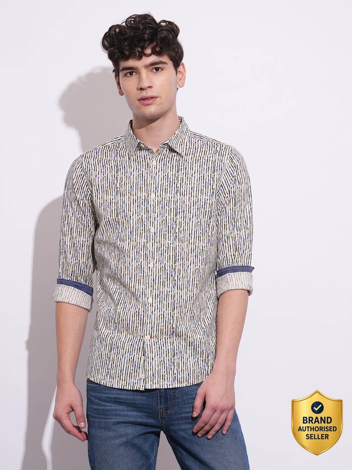 BEING HUMAN Men Self Design Casual Multicolor Shirt