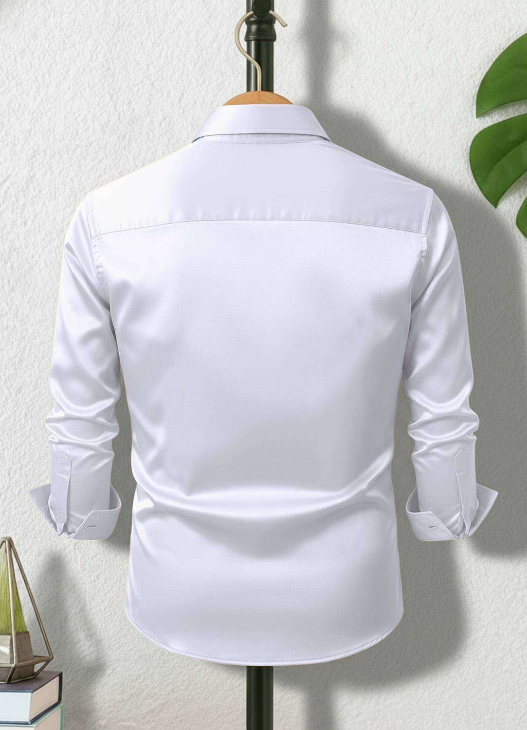 SHREE Men Printed Casual White Shirt - Image 4