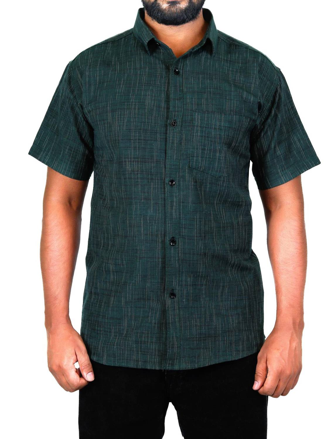 Auzanoor Collection Men Printed Casual Green Shirt
