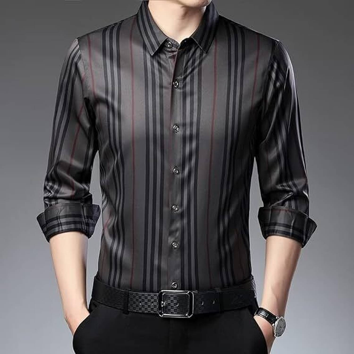 JAIME CREATION Men Striped Formal Multicolor Shirt