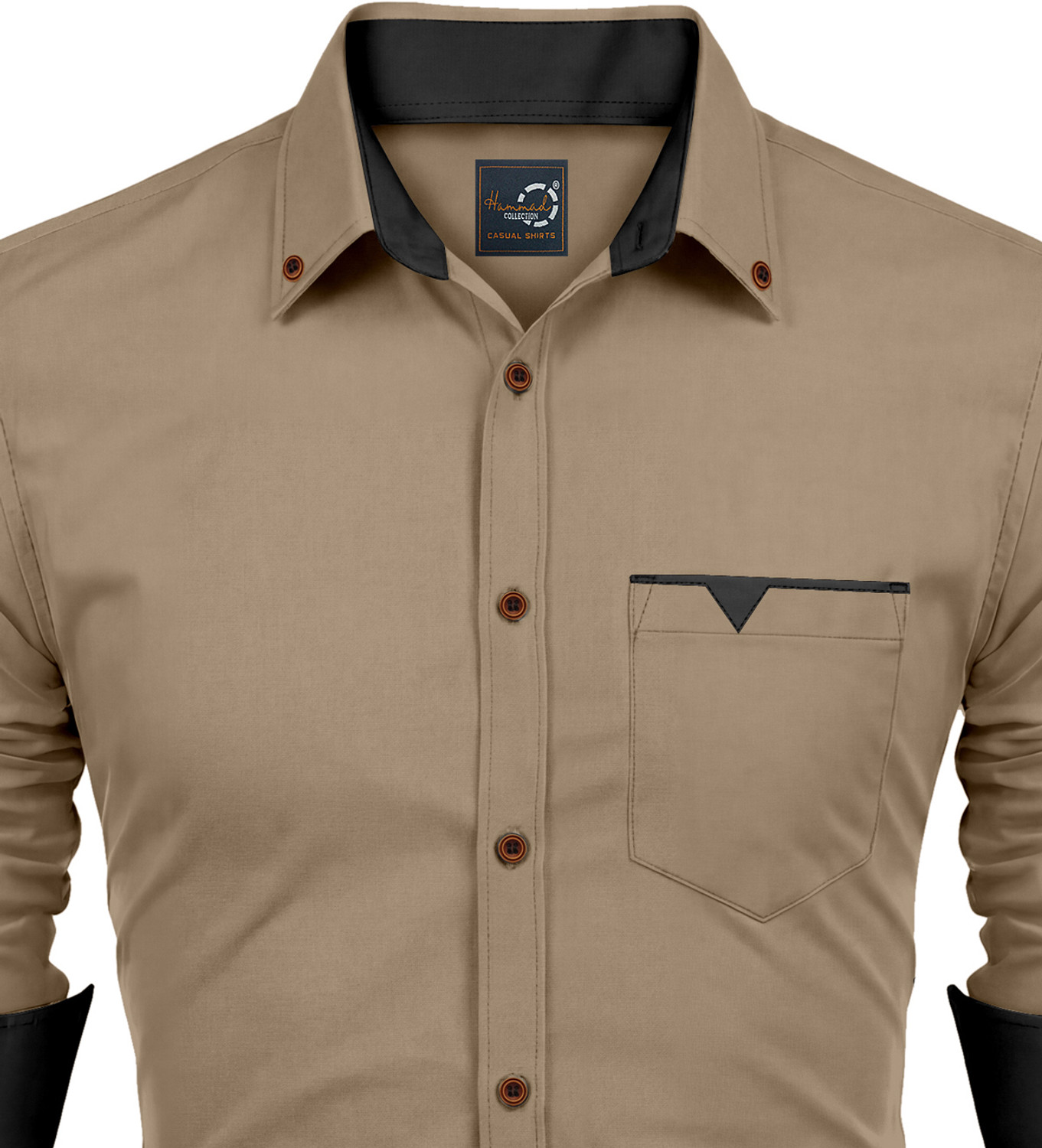 Image of GAZZY CREATION Men Solid Casual Pink Shirt