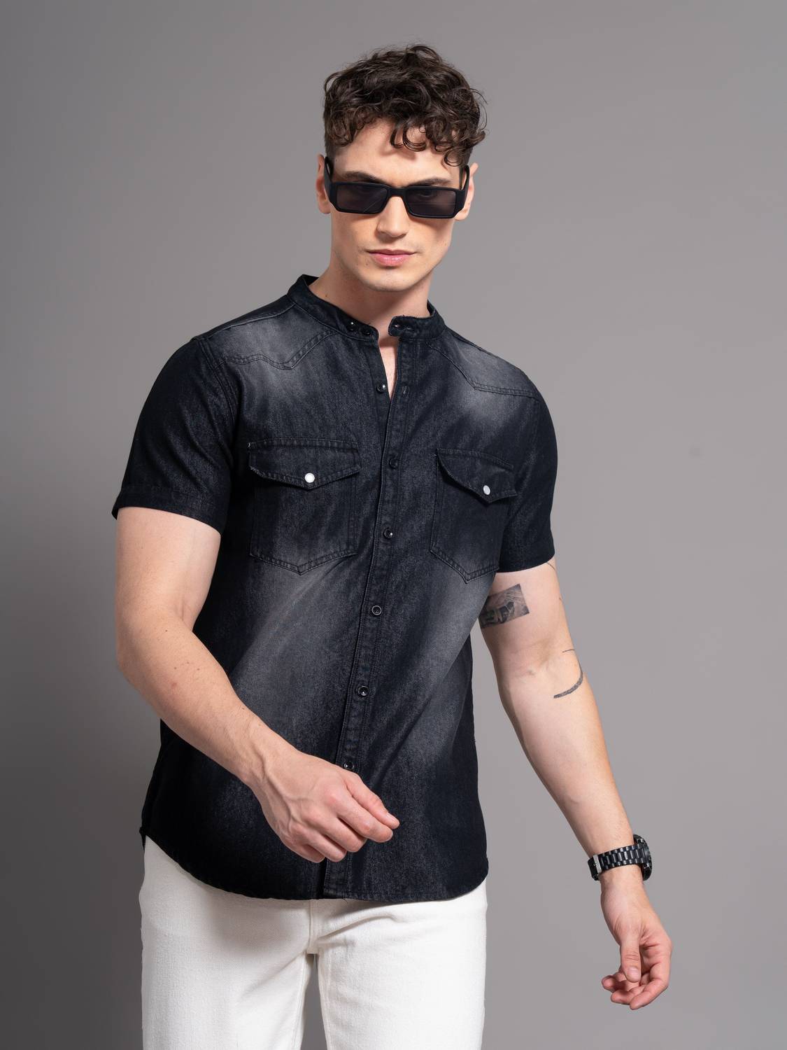 GRANDSTITCH ग्रीन इवी Shirt - Image 1