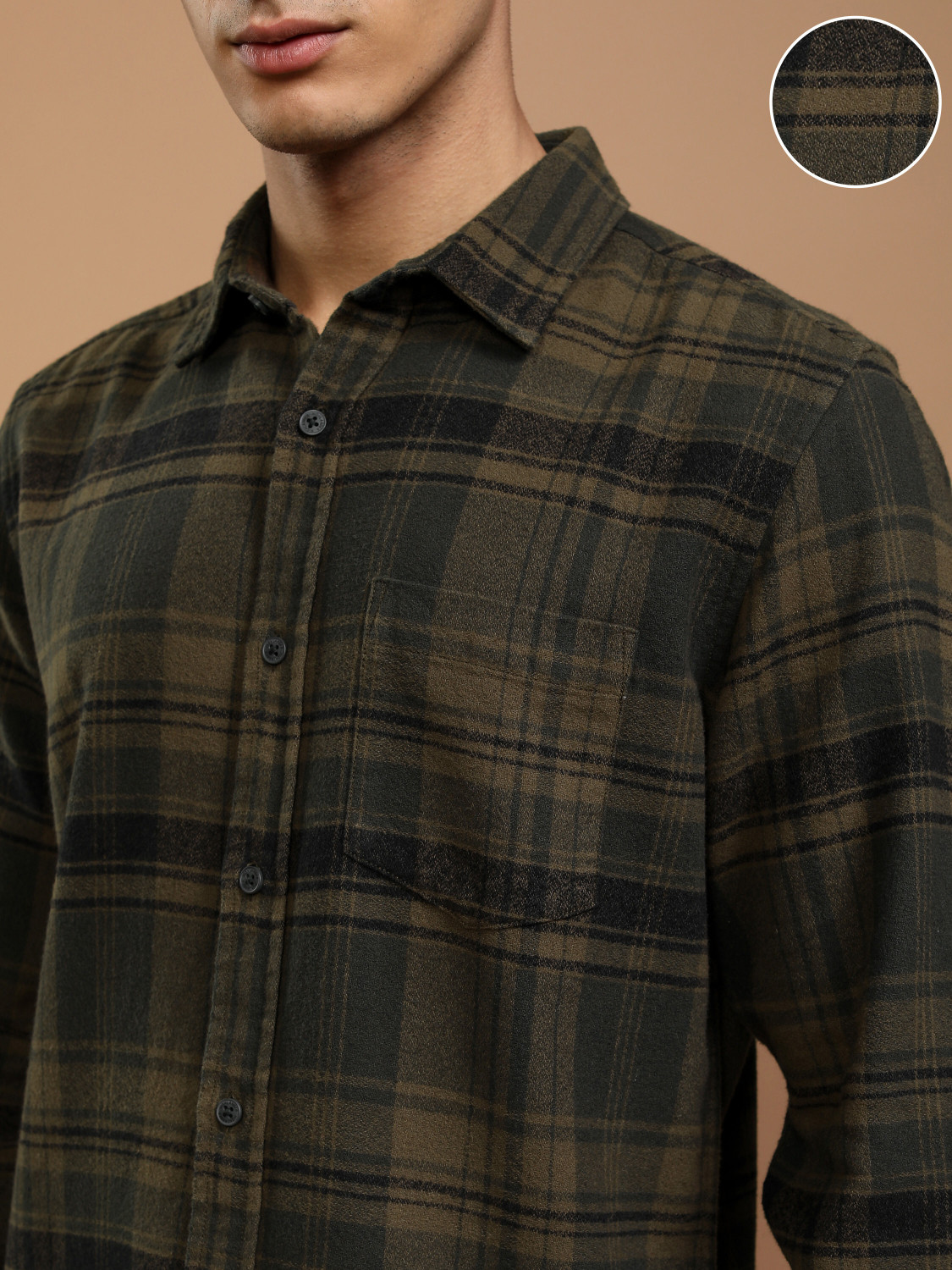 Image of HIGHLANDER Men Checkered Casual Multicolor Shirt