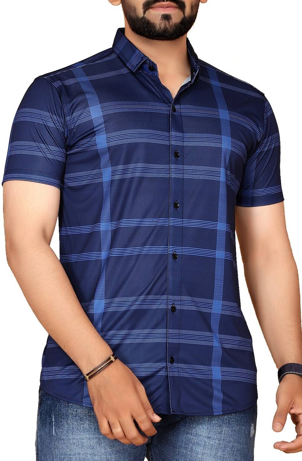 DBEX Men Regular Fit Checkered Casual Shirt