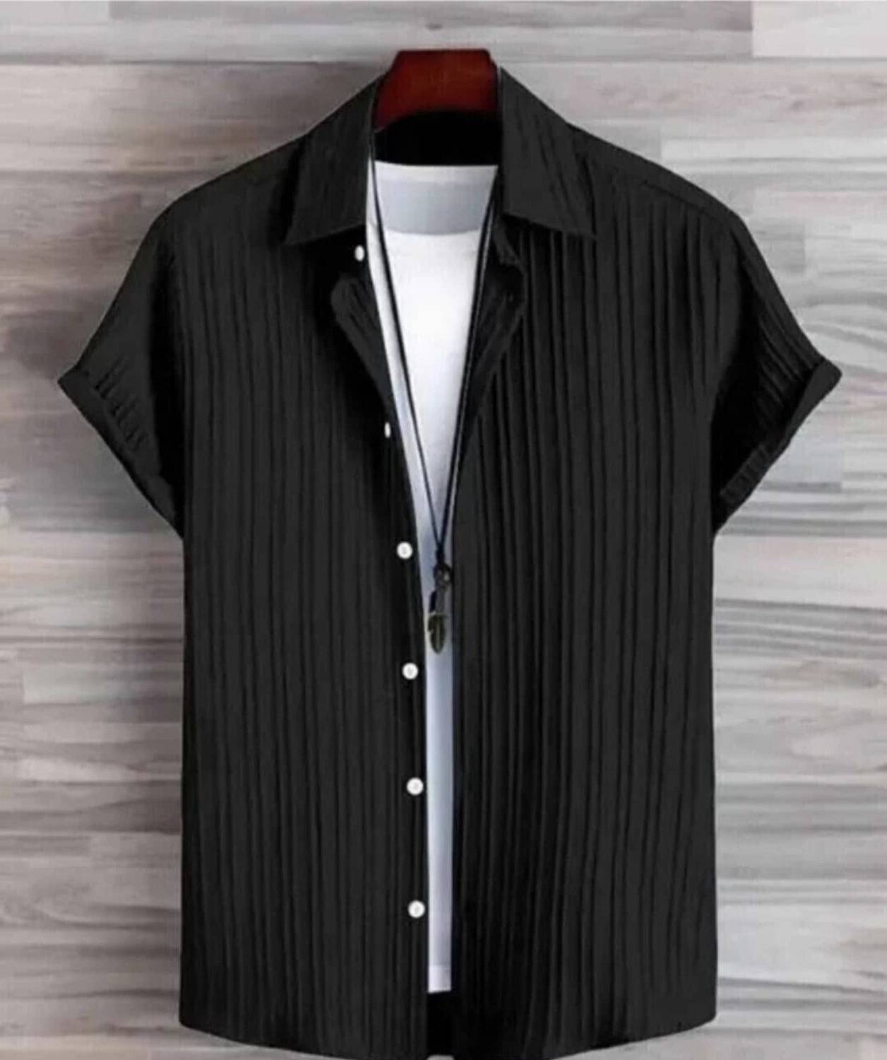 VRLOOKS Men Casual Shirt, White, Purple, Black - Image 4