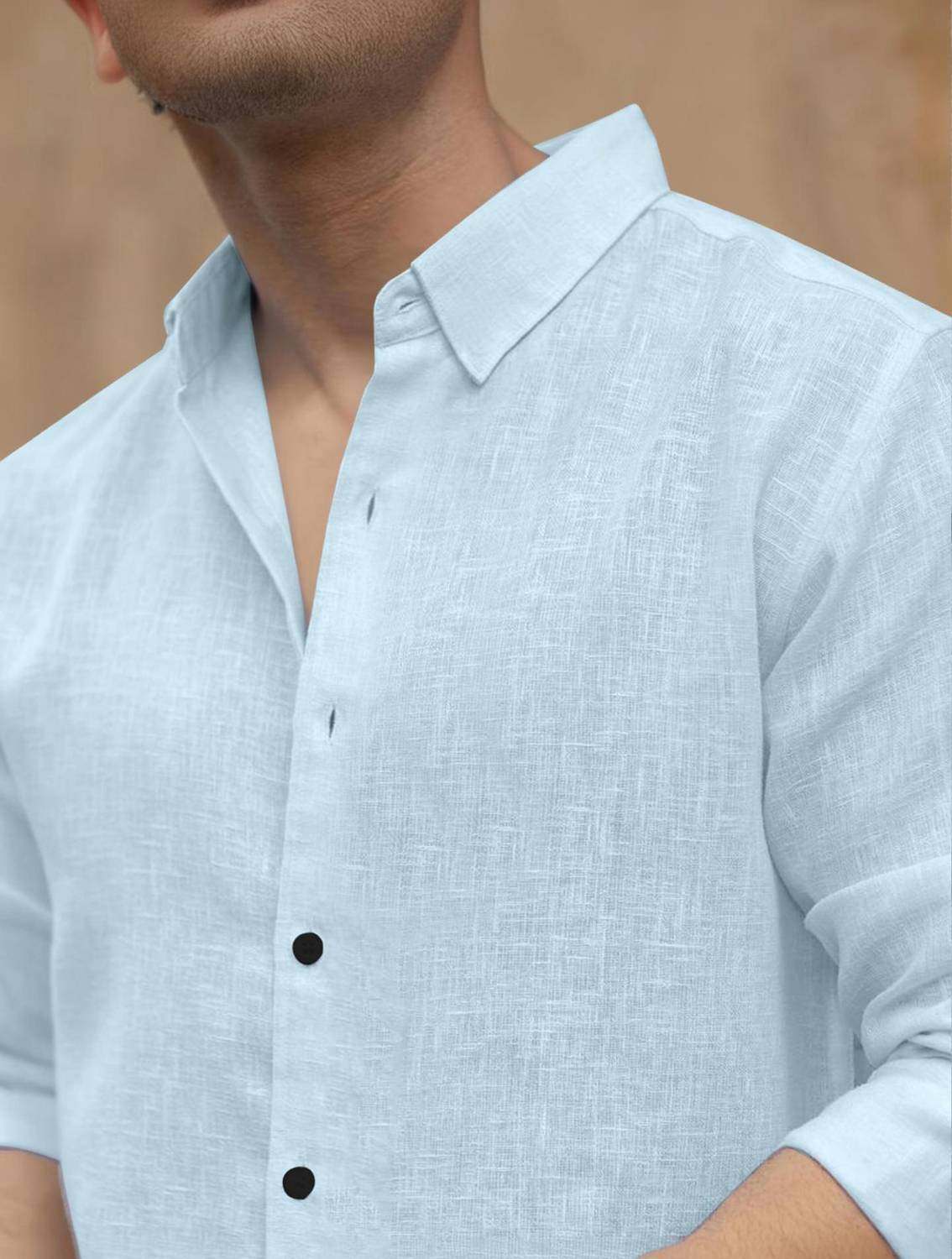 Savani Taxtile Industries Men Light Blue Shirt - Image 1