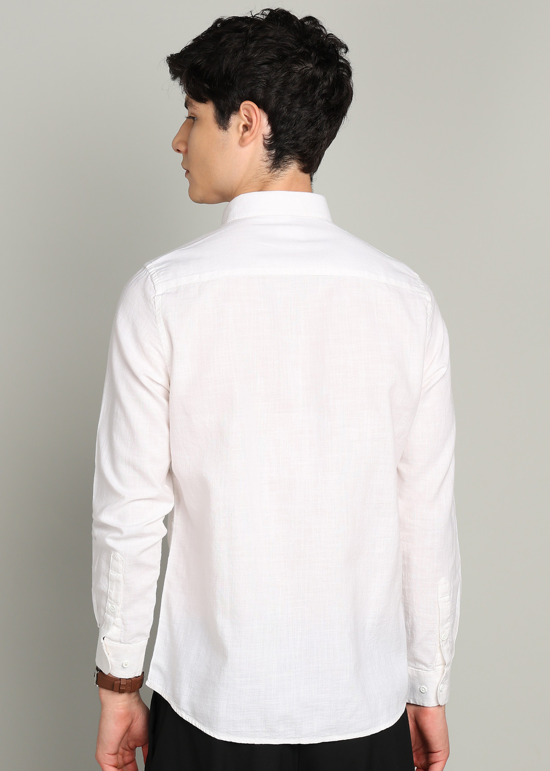 Image of INTEGRITI Men Solid Casual White Shirt