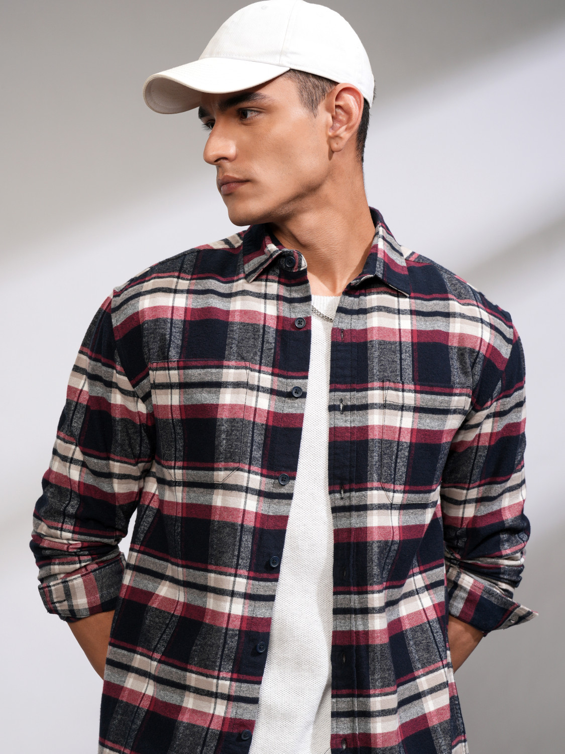 Image of HIGHLANDER Men Checkered Casual Multicolor Shirt
