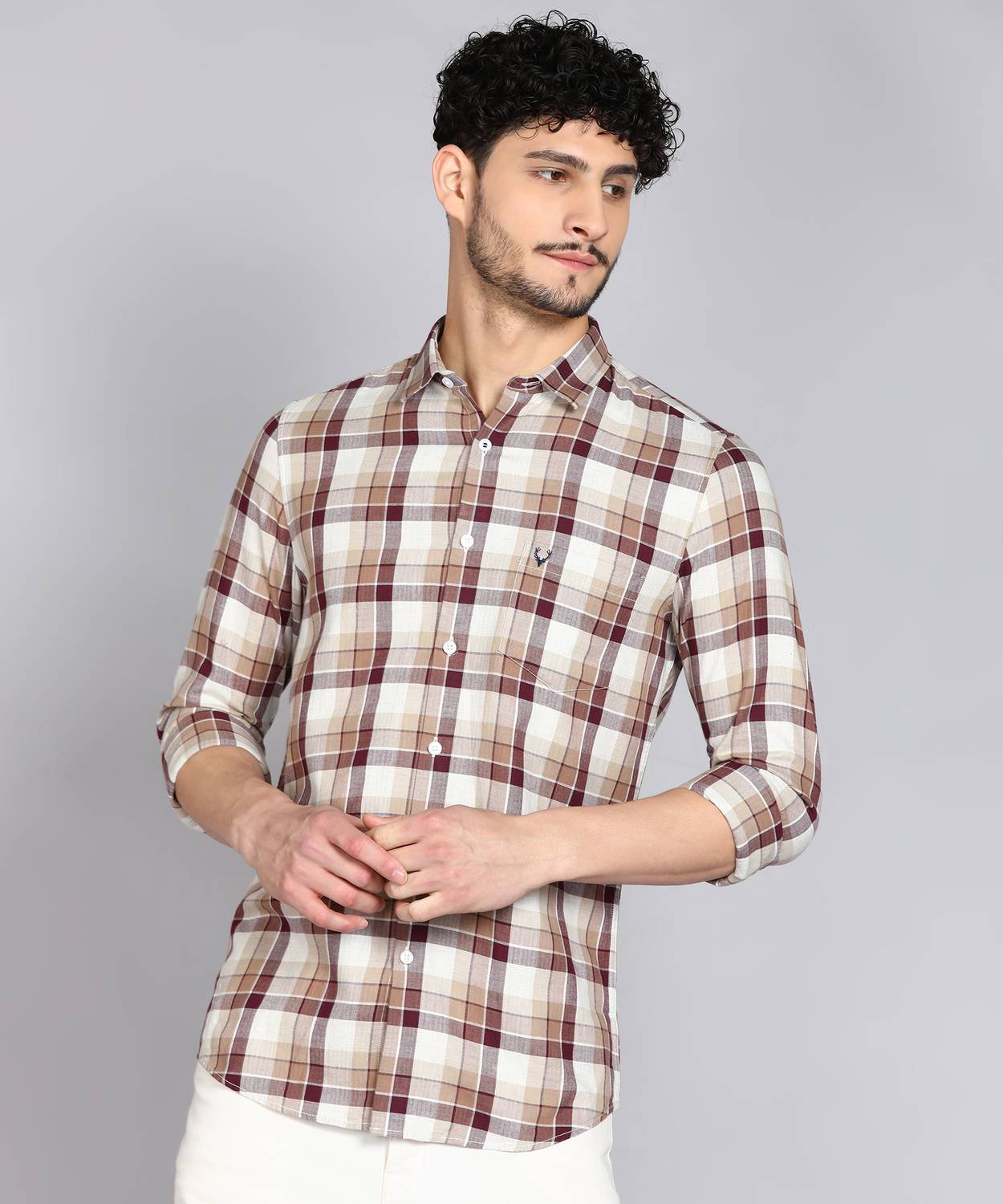 Allen Solly Men Checkered Formal Multicolor Shirt