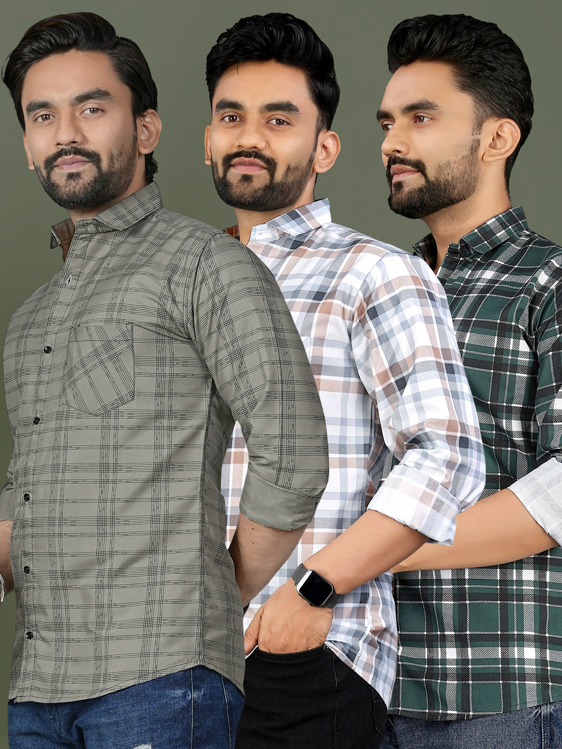 Image of METRONAUT Men Checkered Casual Multicolor Shirt