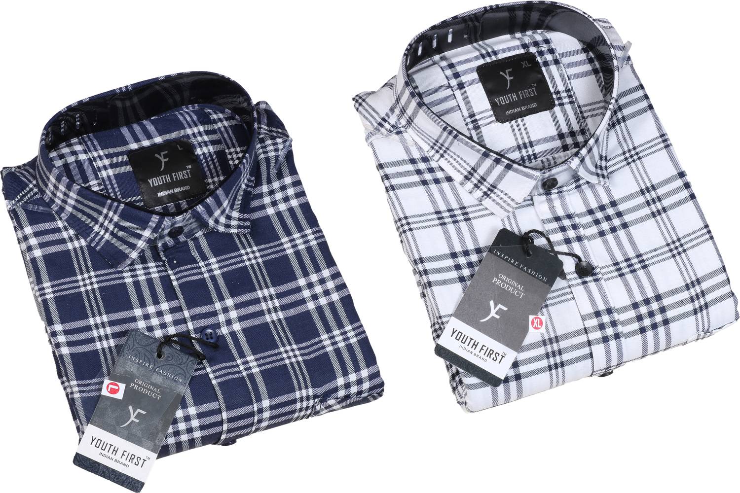 youth first Men Regular Fit Checkered Spread Collar Casual Shirt