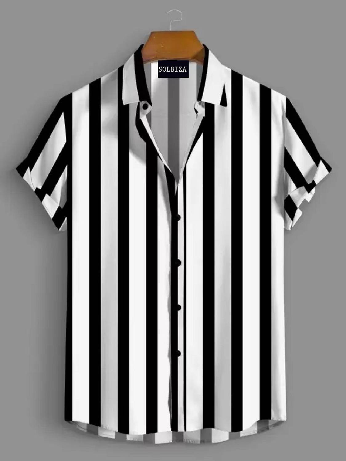 Solbiza Men Printed Casual Black Shirt - Buy Solbiza Men Printed