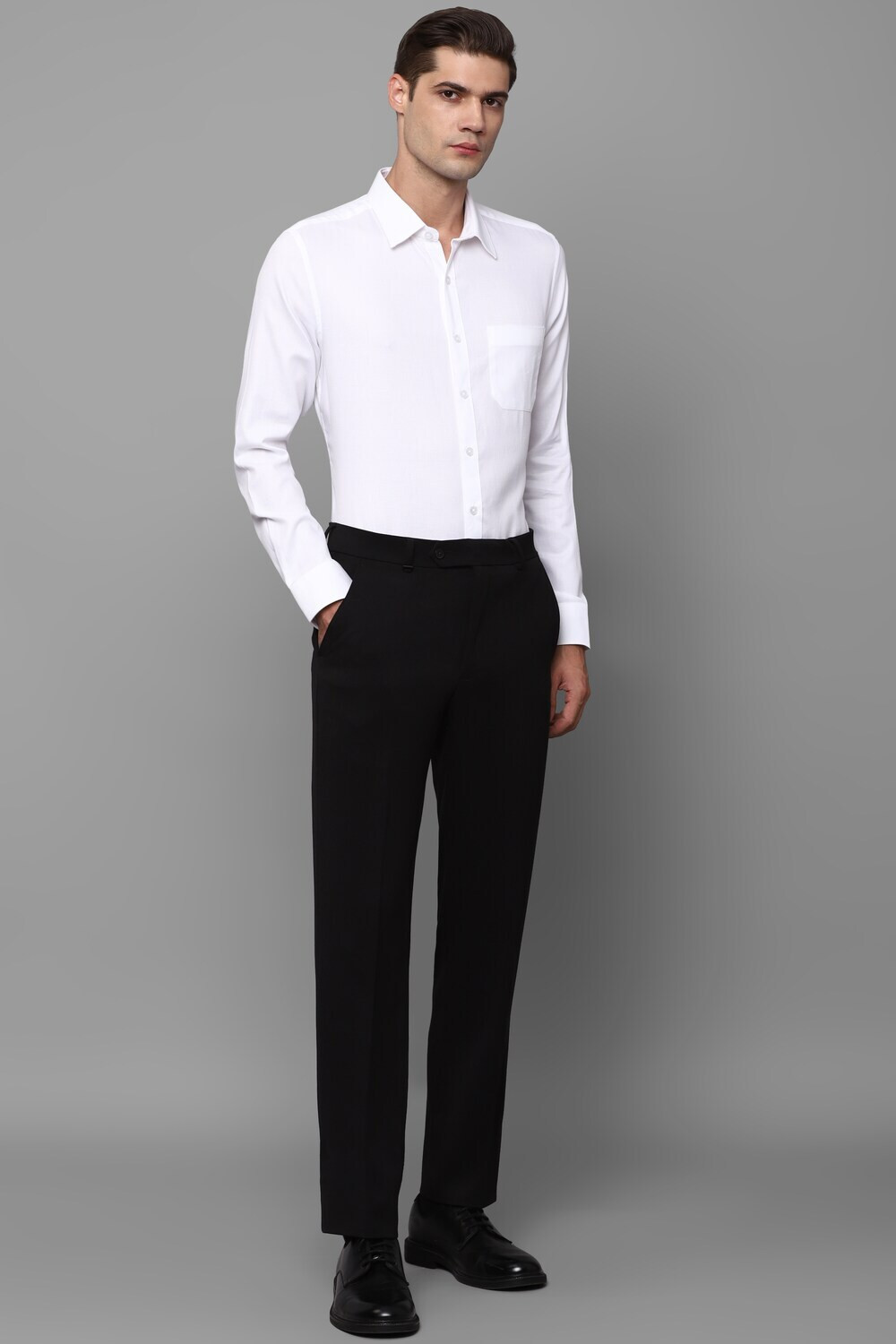 Image of LOUIS PHILIPPE Men Self Design Formal White Shirt