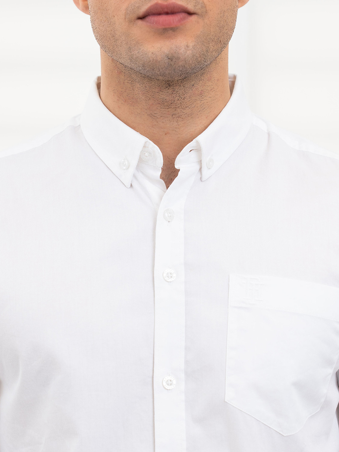 Image of RED TAPE Men Solid Casual White Shirt