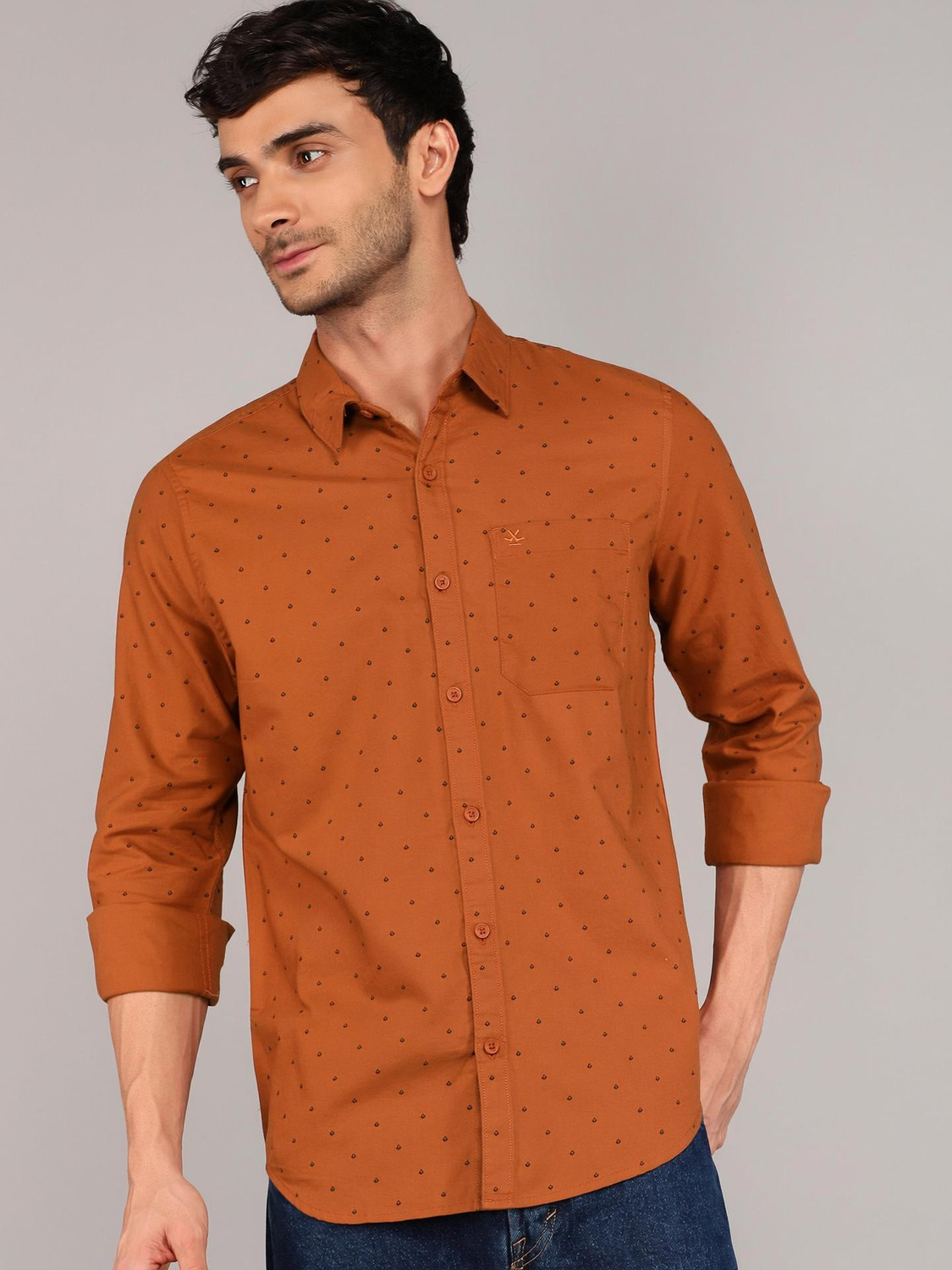 Image of WROGN Men Checkered Casual Red Shirt