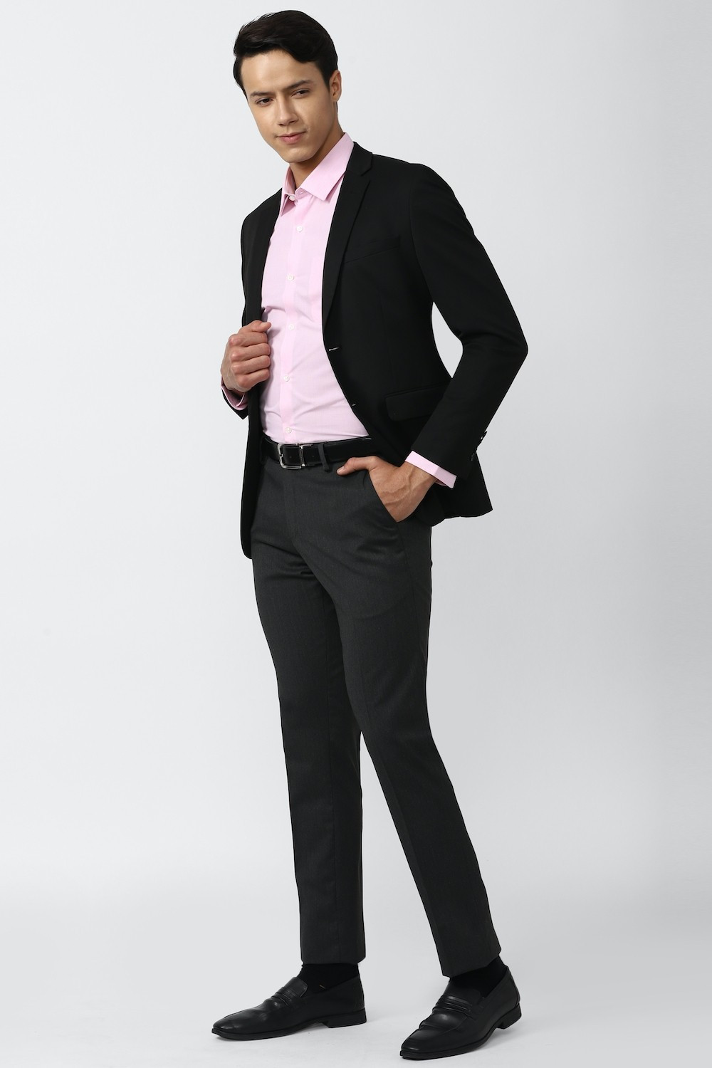 Image of PETER ENGLAND Men Solid Formal Pink Shirt
