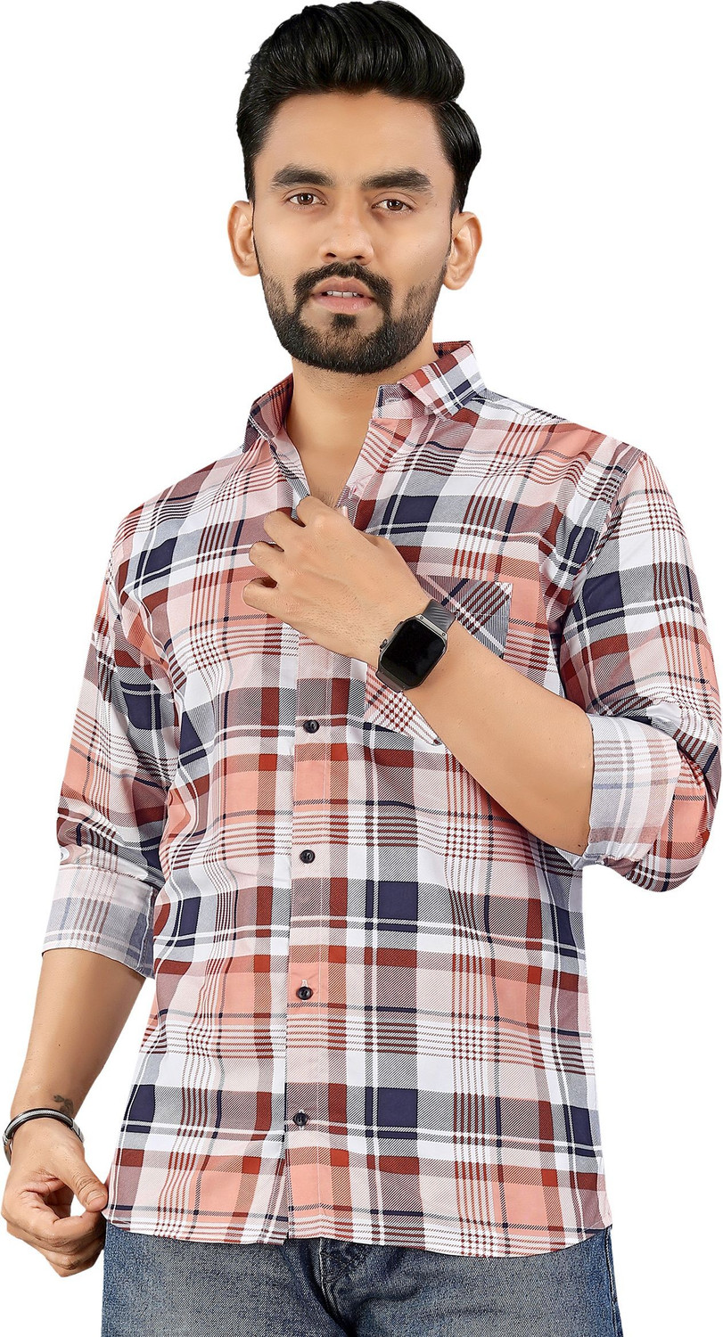 Image of METRONAUT Men Checkered Casual Multicolor Shirt