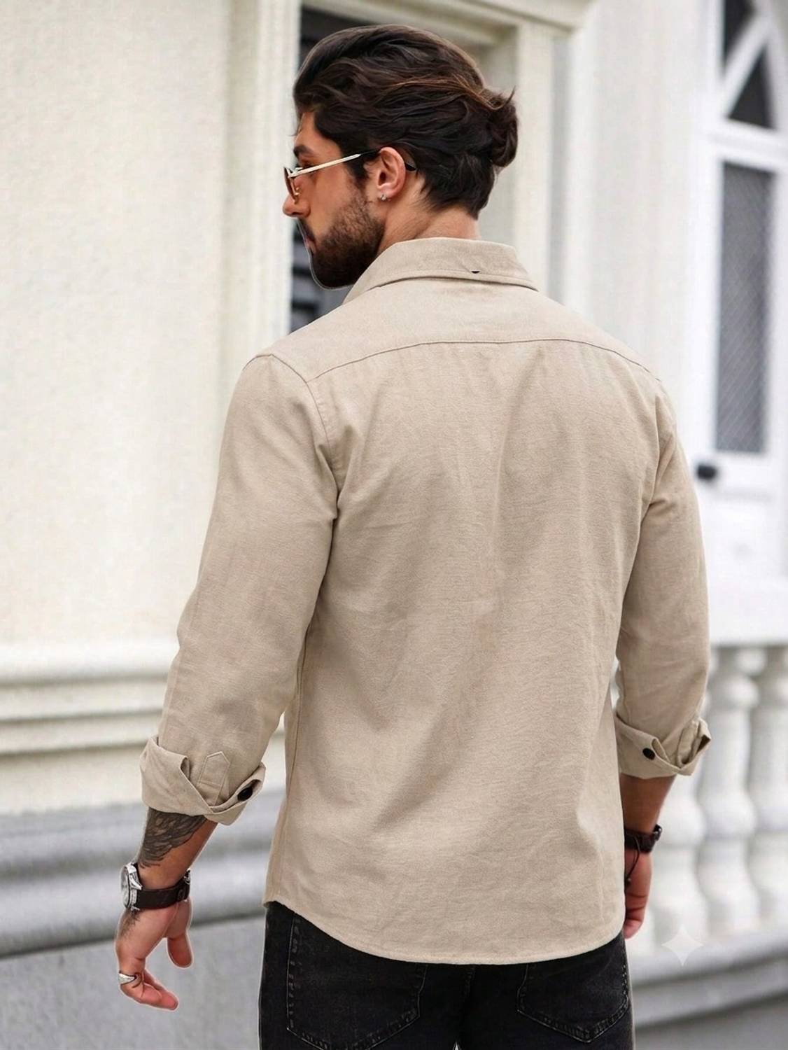 METRONAUT Men Beige Casual Shirt - Image 4
