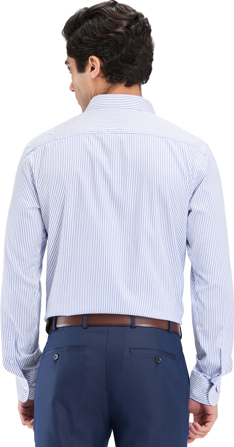 Image of PARK AVENUE Men Slim Fit Striped Formal Shirt