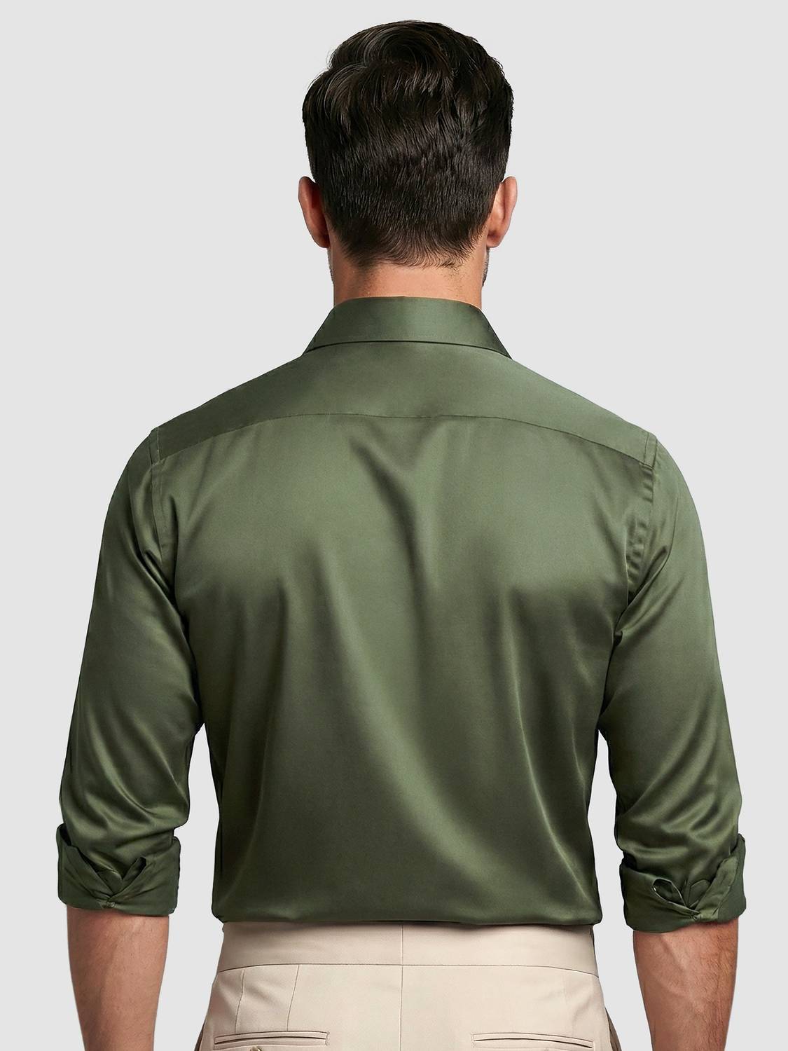 BEYOUNG Men Green Formal Shirt - Image 2