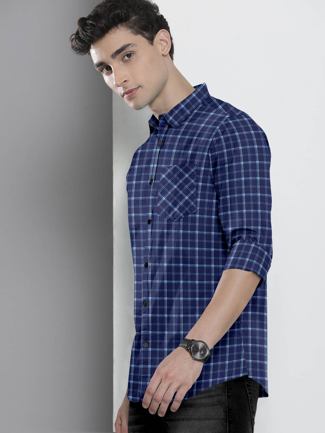 MBF66 Men Checkered Multicolor Shirt - Image 2