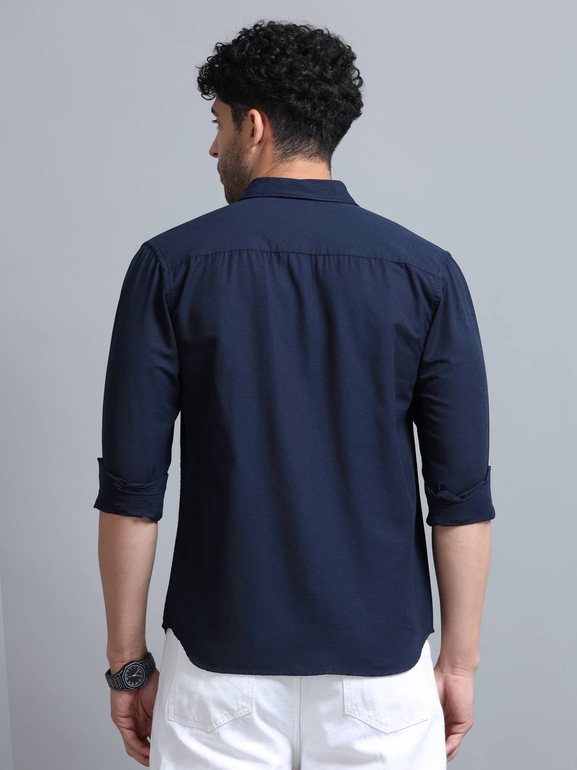Tom Mackler Men Dark Blue Shirt - Image 4